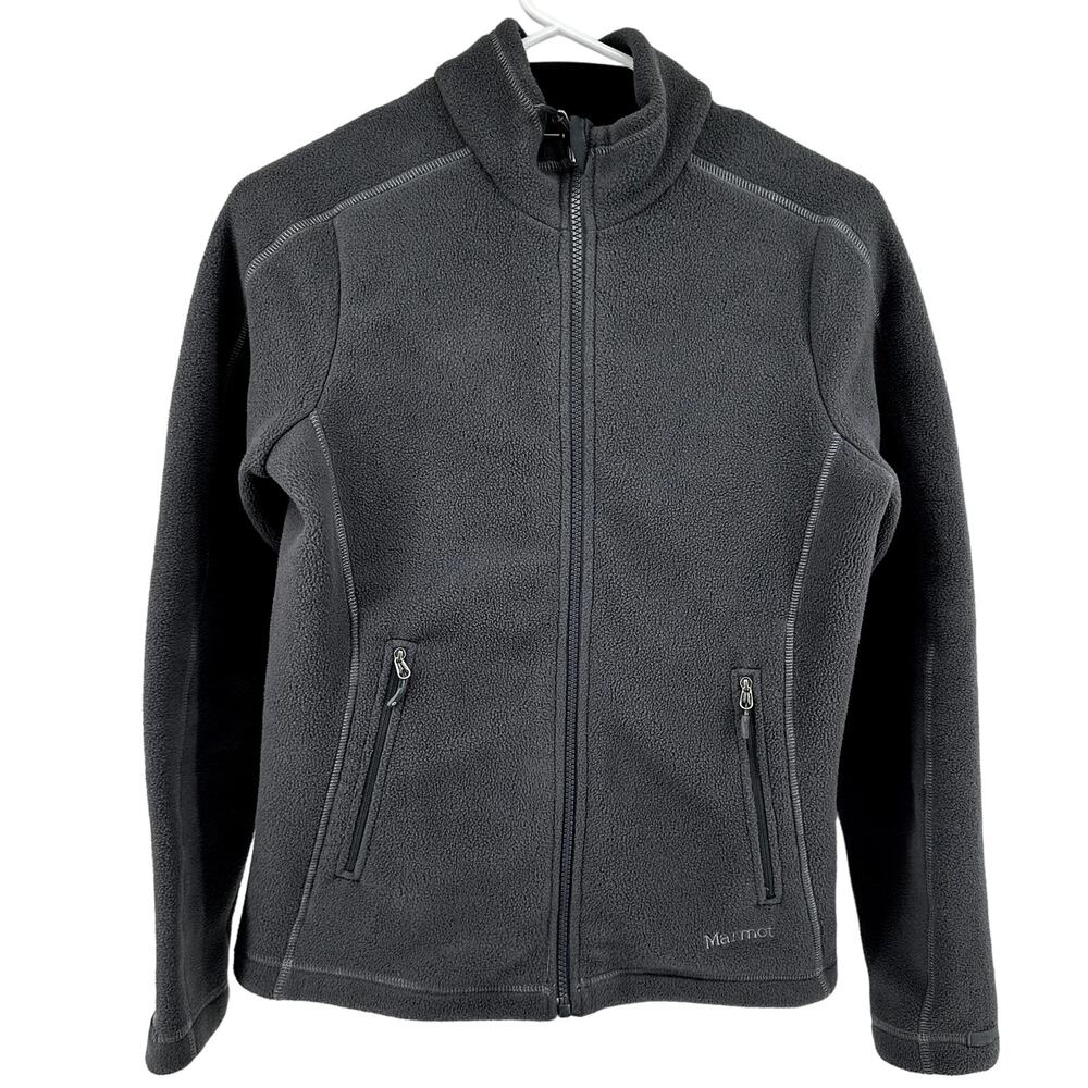 Marmot Furnace Fleece Full Zip Jacket Polartec Pockets Outdoor Travel Gray Small
